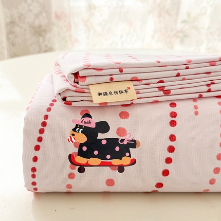 91家纺网 家纺一手货源 找家纺 （总）沐辰 2025春夏新款A类全棉纯棉老粗布烫画单品床单 床单单件