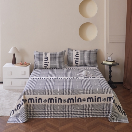 91家纺网 家纺一手货源 找家纺 （总）绒艺席业 2025新款简约原棉印花老粗布床单