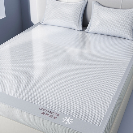 91家纺网 家纺一手货源 找家纺 （总）孩子王家纺 2025凉感冰丝藤席凉席席子-千鸟格系列