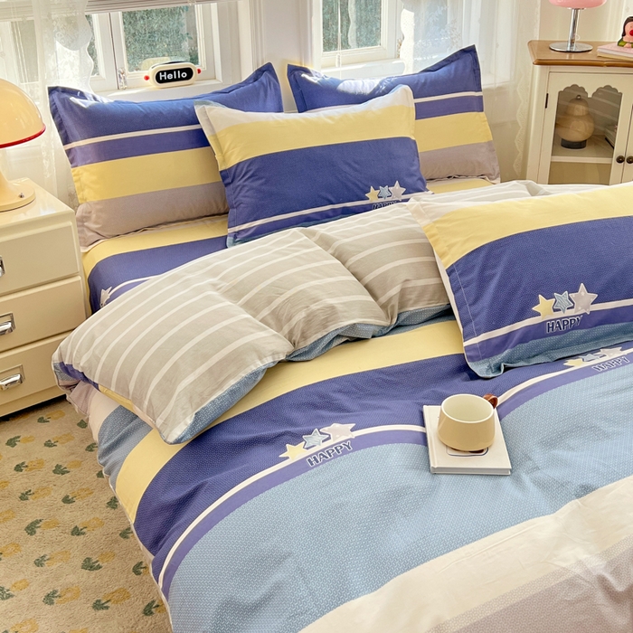 91家纺网 家纺一手货源 找家纺 世爵 2025新款全棉印花小清新单品系列-单被套 时光序曲