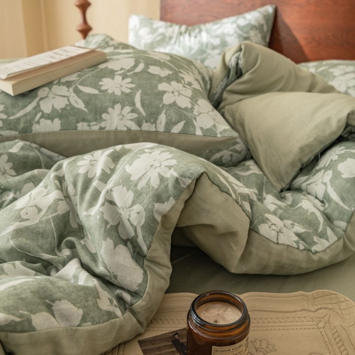 91家纺网 家纺一手货源 找家纺 （总）2025新款40s全棉双层纱圆角吊边款四件套