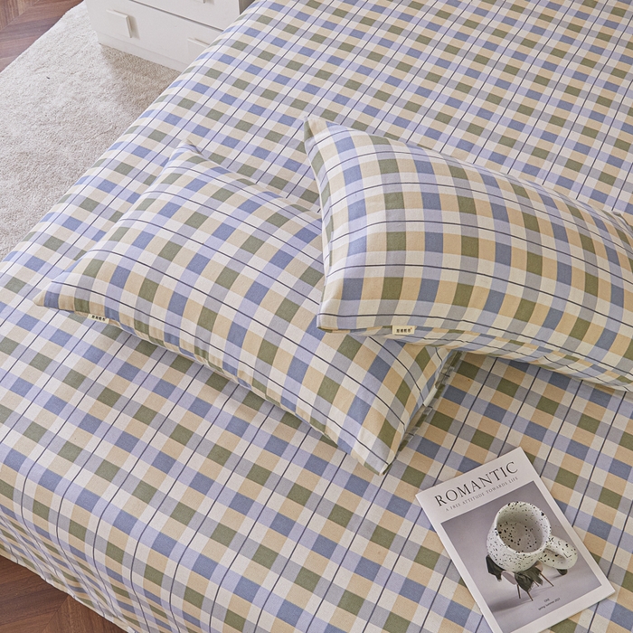 91家纺网 家纺一手货源 找家纺 绒艺席业 2025新款简约原棉印花老粗布床单 简兮米