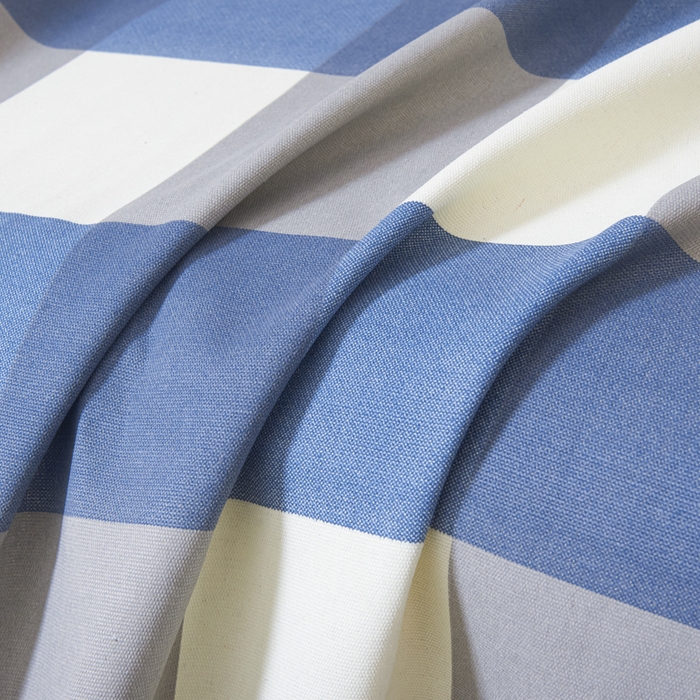 91家纺网 家纺一手货源 找家纺 绒艺席业 2025新款简约原棉印花老粗布床单 蓝白格