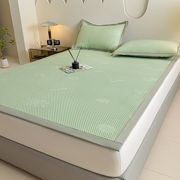 91家纺网 家纺一手货源 找家纺 阿亮家居 2025新款凉席凉豆豆软席床席款 香迪奥-梵克绿