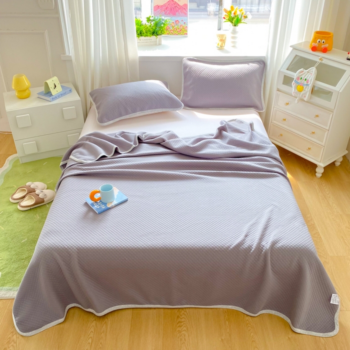 91家纺网 家纺一手货源 找家纺 （总）来菲毛毯 2025新款全棉针织全面盖毯床单夏被被子被芯