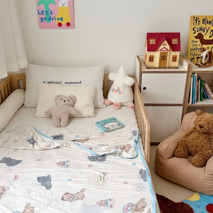 91家纺网 家纺一手货源 找家纺 嗨生活 2025新款婴儿裸睡级凉感针织毯幼儿园夏被儿童夏被毯子 小奶猫