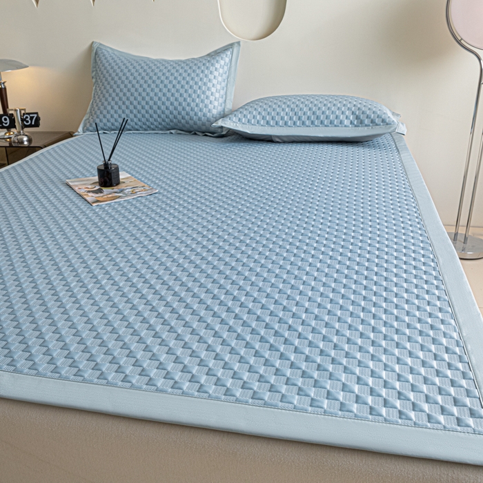 91家纺网 家纺一手货源 找家纺 阿亮家居 2025新款凉席凉豆豆软席床席款 异空间-海盐蓝