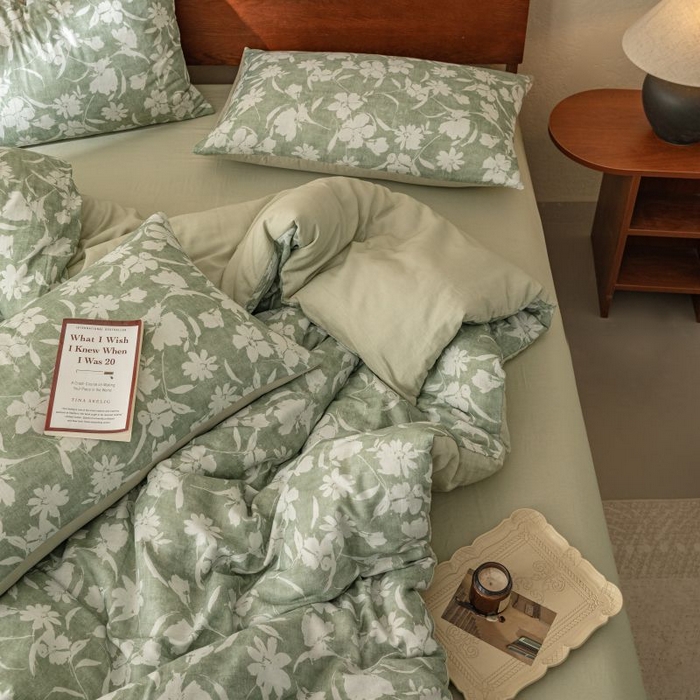 91家纺网 家纺一手货源 找家纺 （总）2025新款40s全棉双层纱圆角吊边款四件套