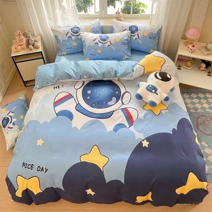 91家纺网 家纺一手货源 找家纺 （总）博雅 2025新款纯棉宇航员四件套