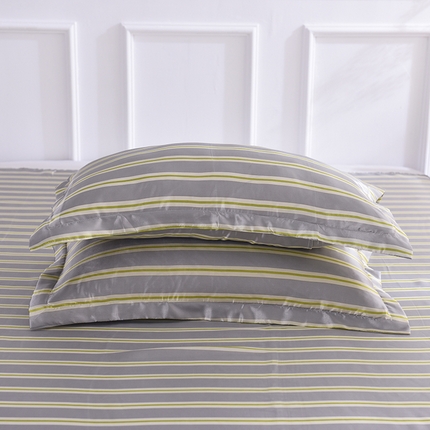 91家纺网 家纺一手货源 找家纺 （总）经年 2025新款条纹丝绸冰丝四件套-单枕套