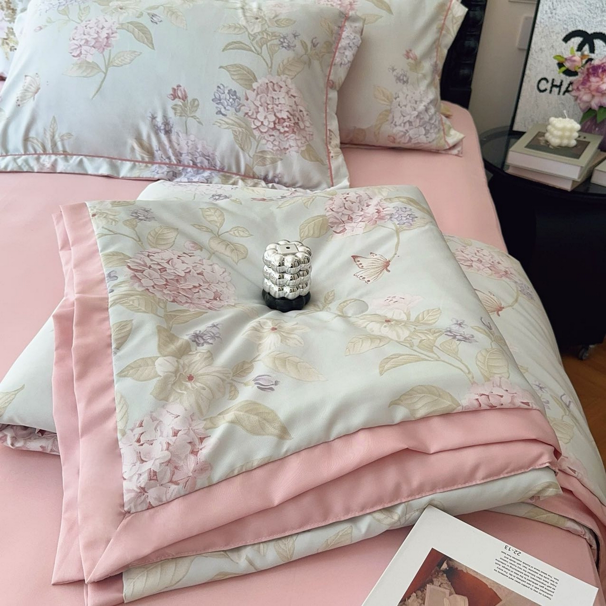 91家纺网 家纺一手货源 找家纺 兜米家居 2025新款水洗天丝夏被四件套 清芬立夏