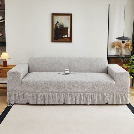 91家纺网 家纺一手货源 找家纺 （总）逐日沙发套 2025新款提花裙摆款沙发套-古罗
