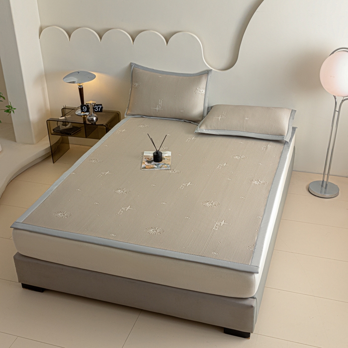 91家纺网 家纺一手货源 找家纺 阿亮家居 2025新款凉席凉豆豆软席床席款 爱丽丝-玉石咖