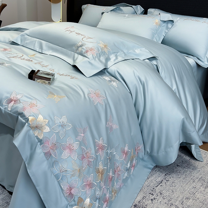 91家纺网 家纺一手货源 找家纺 星蕴家纺 2025新款澳棉正宗长绒棉四件套-诺兰 幸运兰