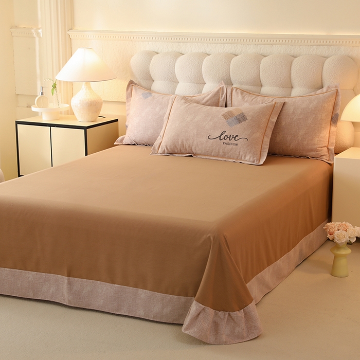 91家纺网 家纺一手货源 找家纺 幸嘉轩 2025新款全棉喷气加厚磨毛单被套 芬德拉-棕