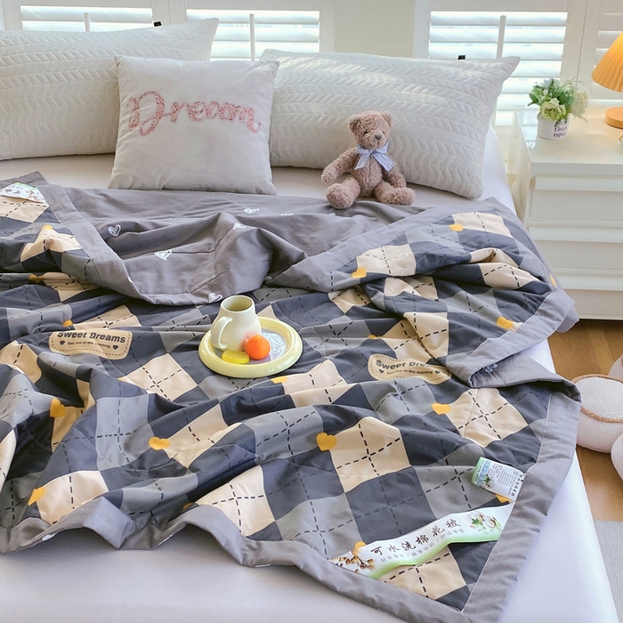 91家纺网 家纺一手货源 找家纺 （自己工厂 有网销大热款 网销帮推可合作优惠）2025新款全棉夏被空调被夏凉被纯棉夏季儿童棉花薄被子 格韵空间