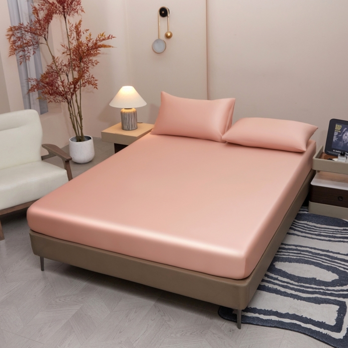 91家纺网 家纺一手货源 找家纺 梵克保罗 2025新款100支50双股全棉单品枕套 50双股-桃子粉