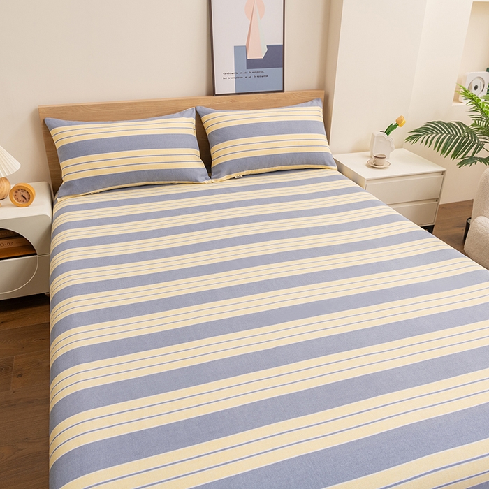 91家纺网 家纺一手货源 找家纺 2025新款老粗布床单老粗布凉席系列-凉席 暖光-黄