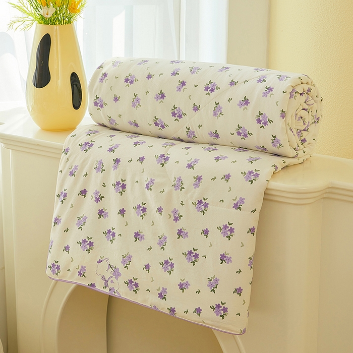 91家纺网 家纺一手货源 找家纺 梦恬佳 2025新款A类水洗皱皱棉夏凉被 撞进晚风