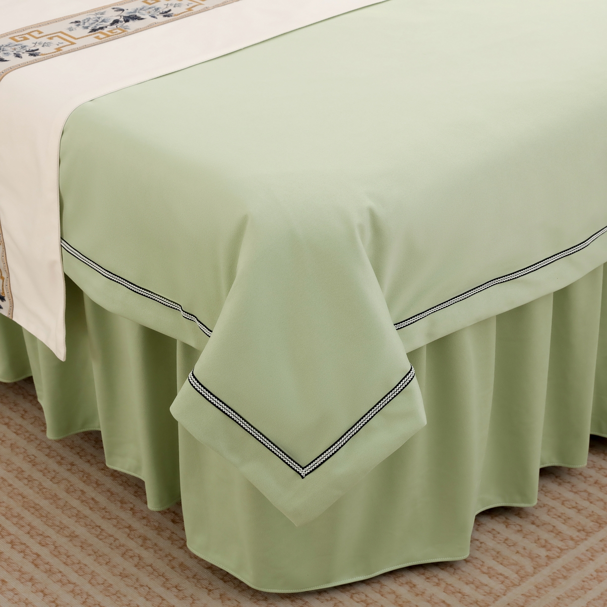 91家纺网 家纺一手货源 找家纺 （总）千姿坊美 容床罩 2025新款永恒美 容床四件套