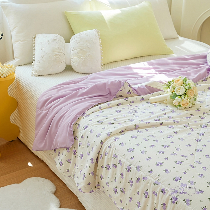 91家纺网 家纺一手货源 找家纺 梦恬佳 2025新款A类水洗皱皱棉夏凉被 撞进晚风