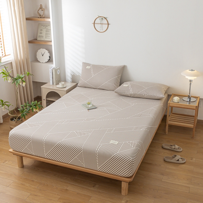 91家纺网 家纺一手货源 找家纺 梵克保罗 2025新款亲肤舒适全棉印花系列床笠 简尚