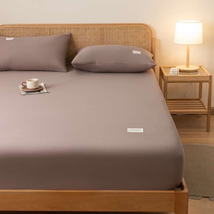 91家纺网 家纺一手货源 找家纺 梵克保罗 2025新款亲肤舒适全棉13372喷气床笠 巧棕