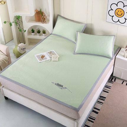 四川牛皮席 2025新款凉感丝凉豆豆席三件套 18