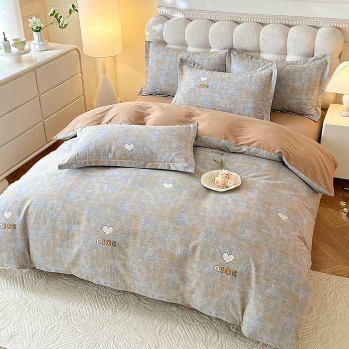 91家纺网 家纺一手货源 找家纺 幸嘉轩 2025新款全棉喷气加厚磨毛单被套 复古