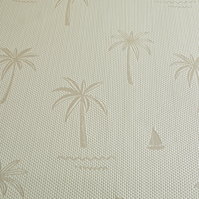 91家纺网 家纺一手货源 找家纺 柔品2025新款PE中分子凉感提花凉席系列 椰林-床席款