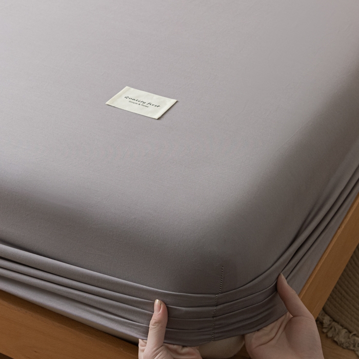 91家纺网 家纺一手货源 找家纺 梵克保罗 2025新款亲肤舒适全棉13372喷气床笠 灰色