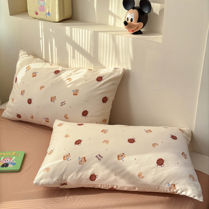 91家纺网 家纺一手货源 找家纺 冕悠家纺 2025新款热款A类高克重针织双层纱四件套系列 （提供买家秀） 圆饼奶酪