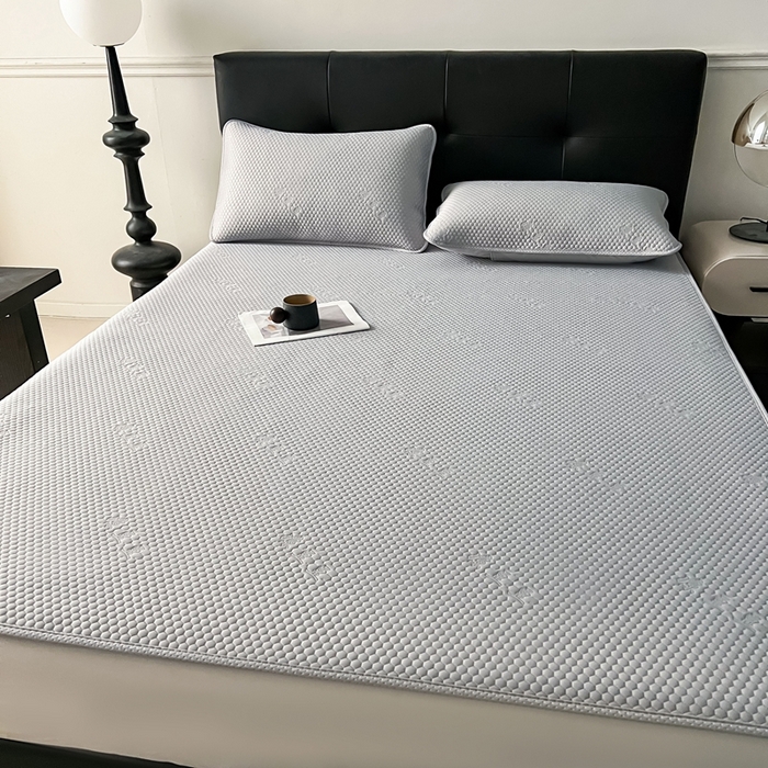 91家纺网 家纺一手货源 找家纺 好艺佳毛毯 2025新款3D凉豆豆凉席凉感软席空调席三件套单件学生宿舍 凉豆豆-高级灰