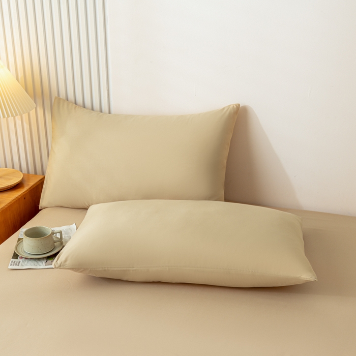 91家纺网 家纺一手货源 找家纺 梵克保罗 2025新款亲肤磨毛舒适柔软纯色Q系列床裙 Q-卡其