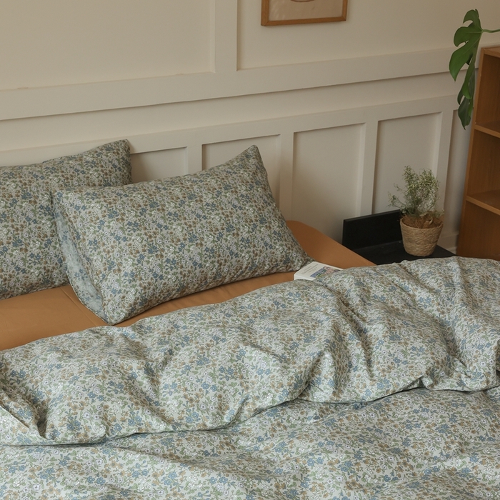 91家纺网 家纺一手货源 找家纺 棉眠 2025新款春夏花间牧歌田园系列四件套 霜降