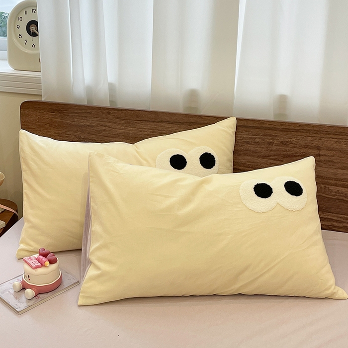 91家纺网 家纺一手货源 找家纺 桃心家居 2025新款云柔水洗棉毛巾绣大豆单夏被夏被四件套 水洗棉-大眼睛夏被奶油葡萄