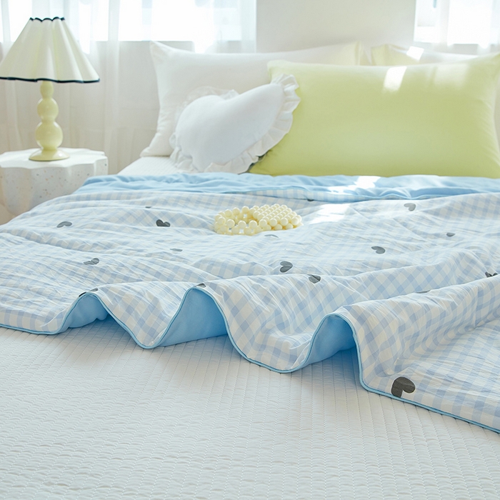 91家纺网 家纺一手货源 找家纺 梦恬佳 2025新款A类水洗皱皱棉夏凉被 小幸运