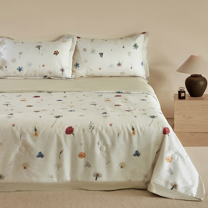 91家纺网 家纺一手货源 找家纺 （总）巴宝路 2025新款斯佩洛（spello）安芯丝抗菌防螨低敏控敏天丝夏被四件套（配送包装）