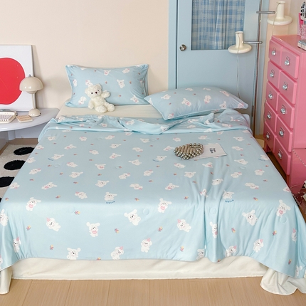 一加一 2025A类牛奶丝针织棉印花大豆夏被 顽皮狗