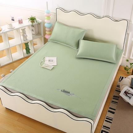 四川牛皮席 2025新款凉感丝凉豆豆席三件套 14