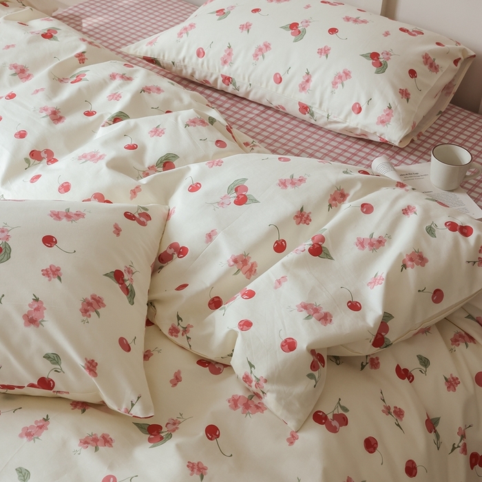 91家纺网 家纺一手货源 找家纺 棉眠 2025新款春夏花间牧歌田园系列四件套 蜜糖水晶