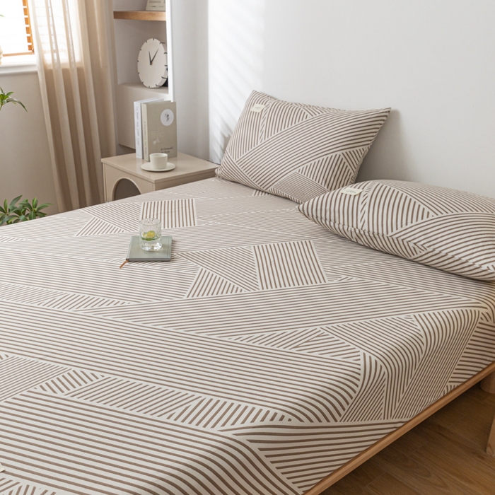 91家纺网 家纺一手货源 找家纺 梵克保罗 2025新款亲肤舒适全棉印花系列床笠 简尚