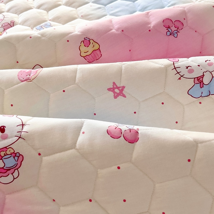 91家纺网 家纺一手货源 找家纺 2025新款全棉夹棉床裙 甜喵