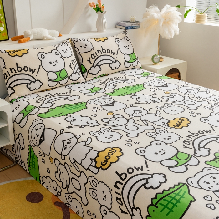 91家纺网 家纺一手货源 找家纺 2025新款老粗布床单老粗布凉席系列-凉席 童梦乐园