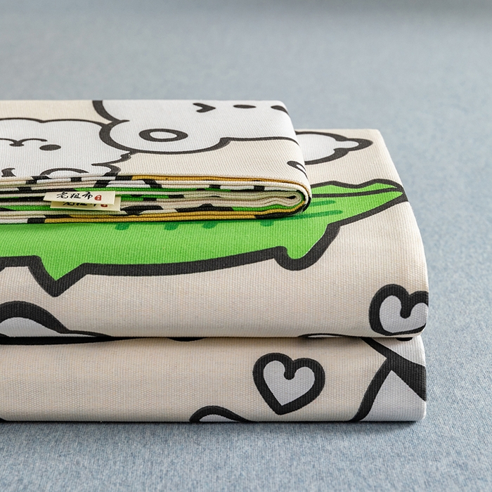 91家纺网 家纺一手货源 找家纺 2025新款老粗布床单老粗布凉席系列-凉席 童梦乐园