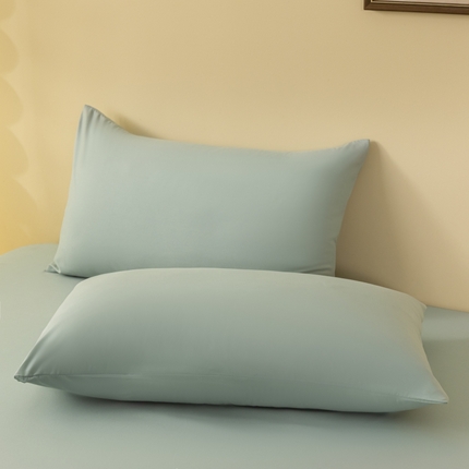 梵克保罗 2025新款简约纯色亲肤磨毛枕套 墨绿