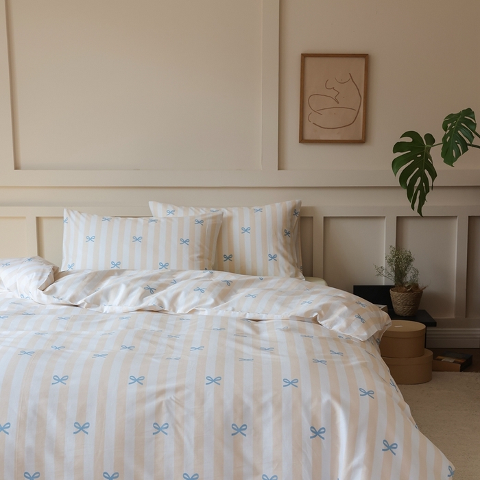 91家纺网 家纺一手货源 找家纺 棉眠 2025新款春夏花间牧歌田园系列四件套 萝莉点点