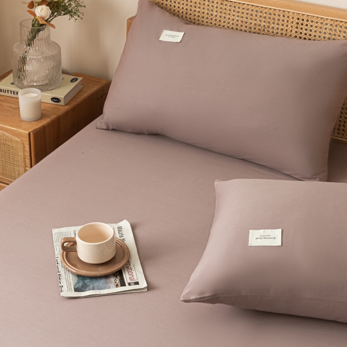 91家纺网 家纺一手货源 找家纺 梵克保罗 2025新款亲肤舒适全棉13372喷气床笠 巧棕