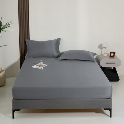馨乐家纺 2025款水洗天丝纯色床笠 经典灰