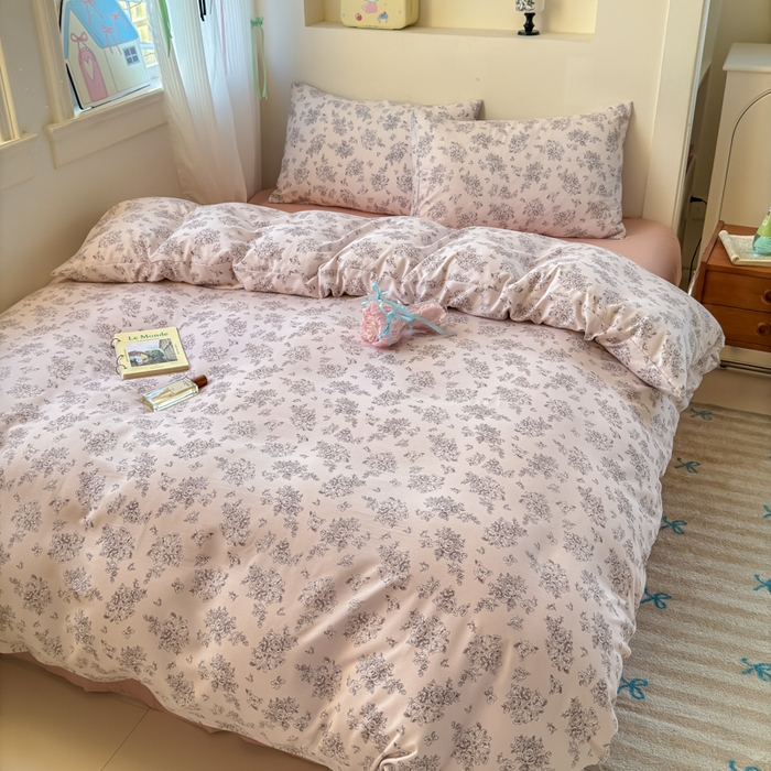 91家纺网 家纺一手货源 找家纺 冕悠家纺 2025新款热款A类高克重针织双层纱四件套系列 （提供买家秀） 桃里桃气